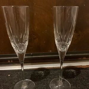 Pair Amaretto DiSaronno champagne Flutes